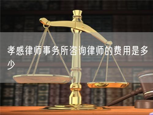 孝感律師事務(wù)所咨詢律師的費(fèi)用是多少