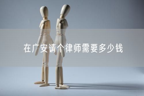 在廣安請個律師需要多少錢