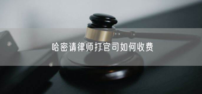 哈密請(qǐng)律師打官司如何收費(fèi)