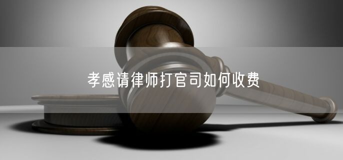 孝感請律師打官司如何收費(fèi)